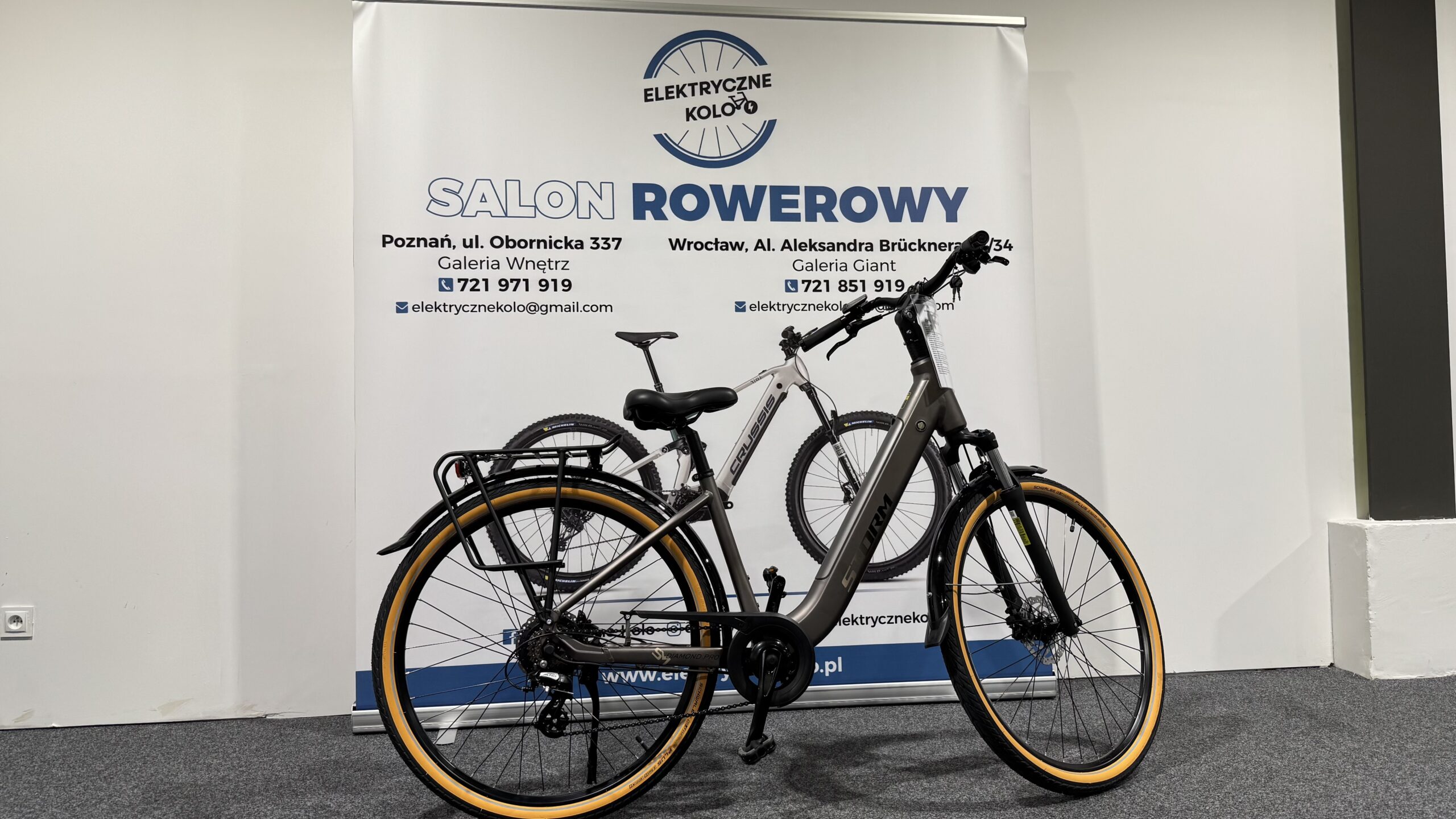 Rower elektryczny Storm E-Diamond Pro 17" (504 Wh) złoty-grafit - obrazek 2