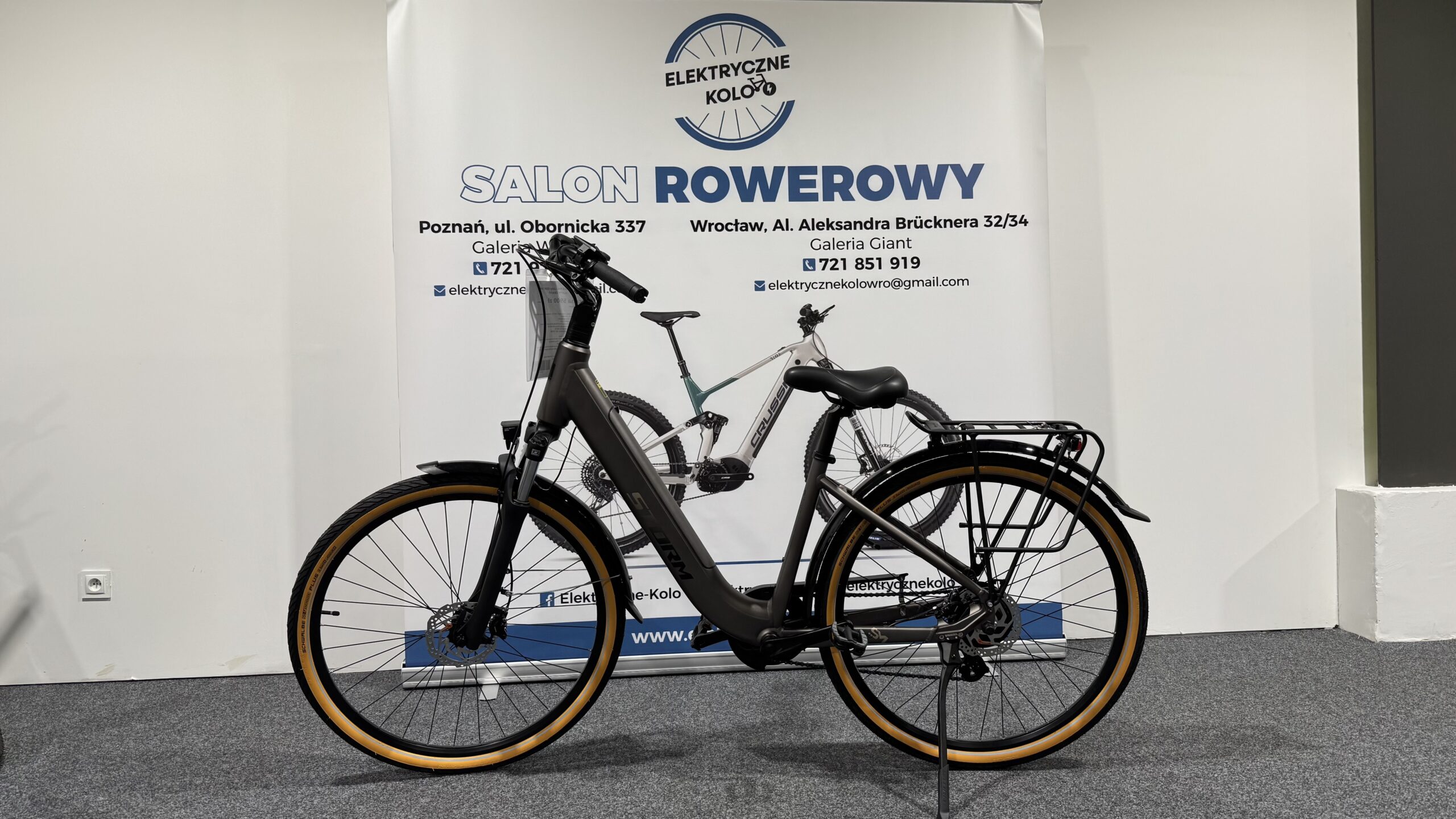 Rower elektryczny Storm E-Diamond Pro 17" (504 Wh) złoty-grafit