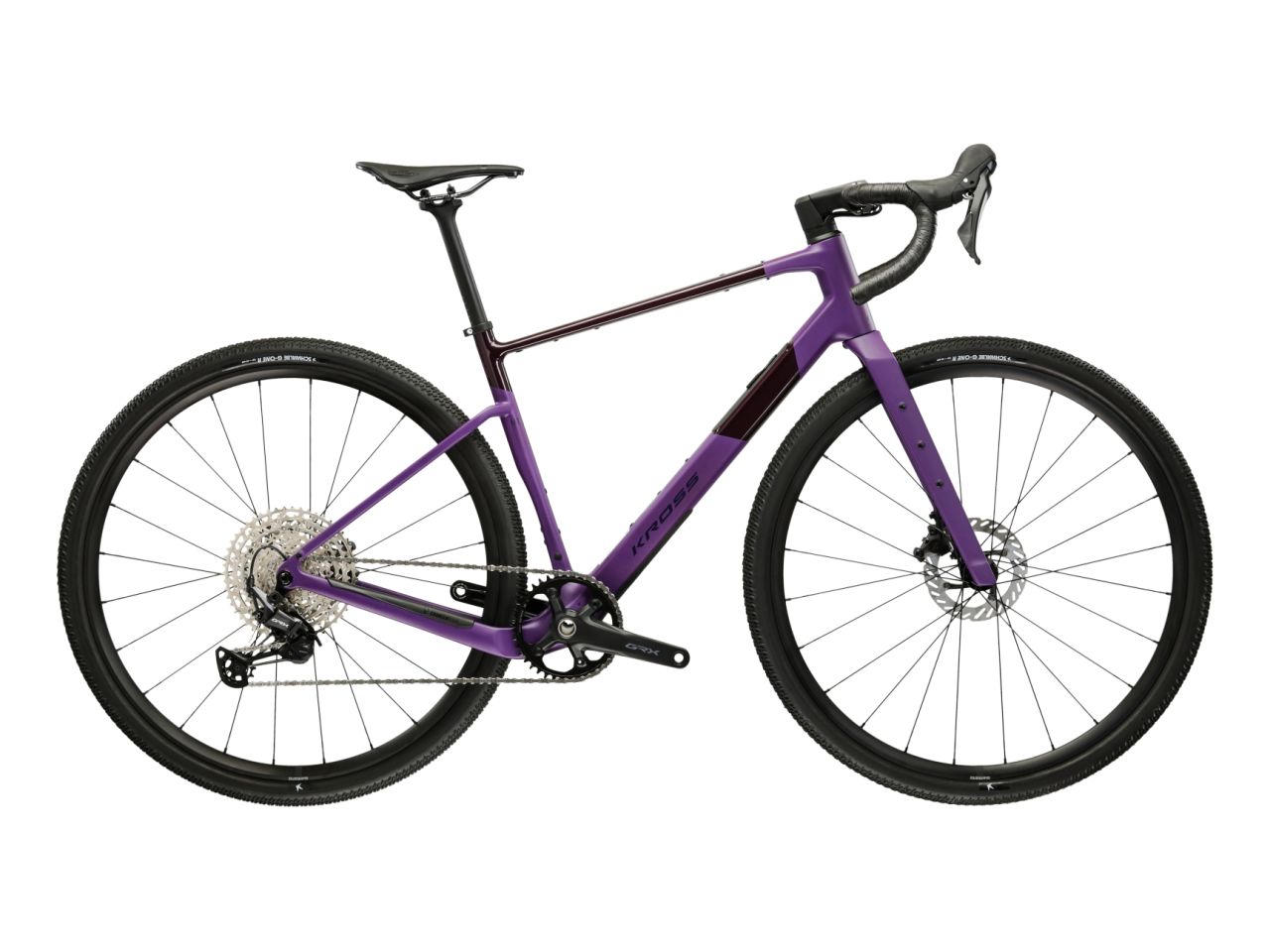 Rower Gravel Kross Esker ADV 1.0, rama M Fiolet