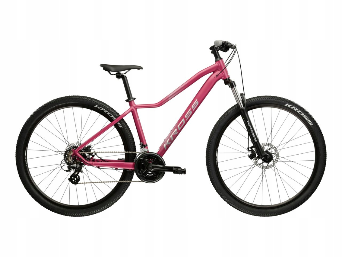 Rower MTB Kross Lea 2.0, rama 15" Różowo / Srebrny Mat